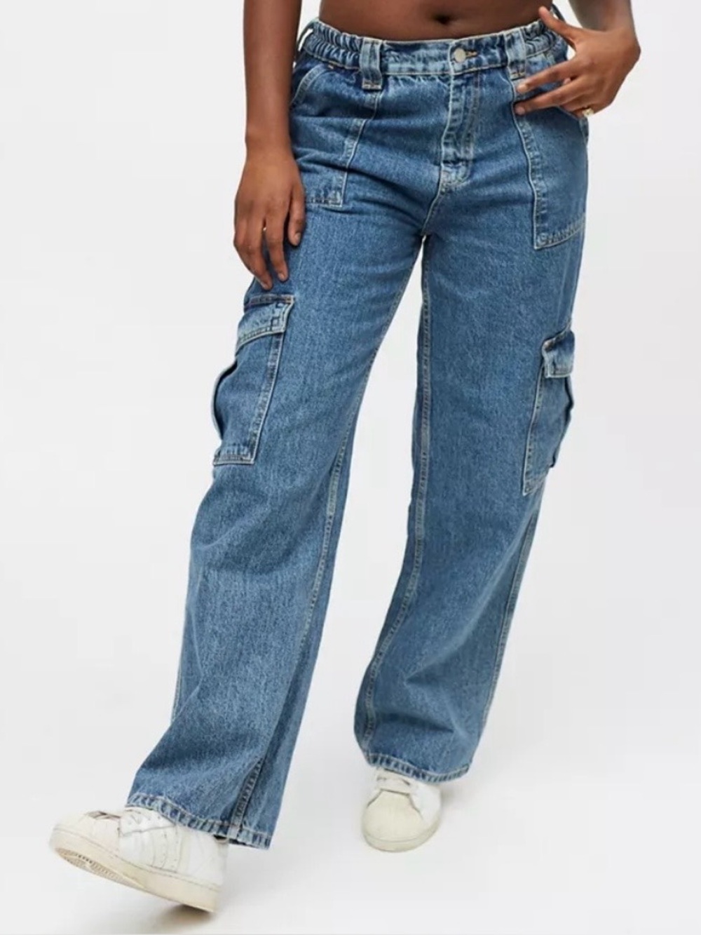 Urban Outfitters BDG Skater Jean 25 Cargo Pocket Gorpcore Baggy 100% Cotton  90s